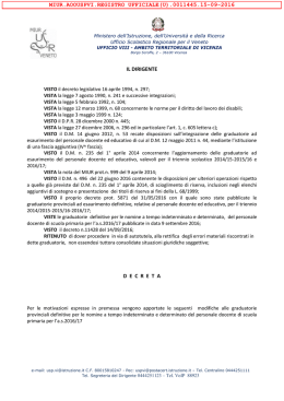 Decreto Rettifica n.1-2016 - Ambito Territoriale di Vicenza