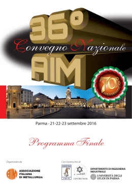 Programma Finale - Università degli Studi di Parma