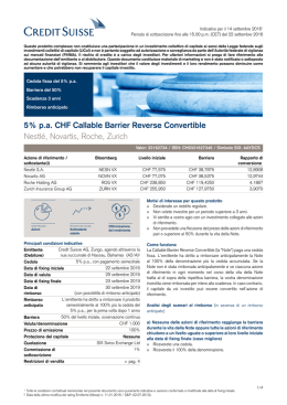 5% pa CHF Callable Barrier Reverse Convertible