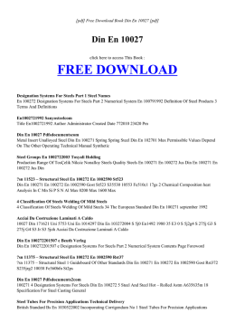 DIN EN 10027 | Free PDF