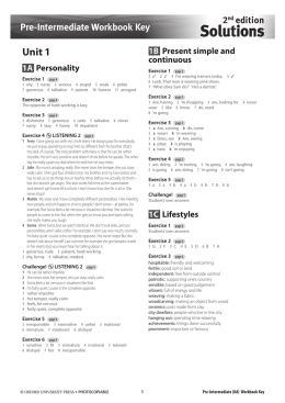 1solutions pre intermediate workbook key