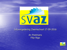 Infovergadering Zwemschool 17-09-2016 An Poelmans Filip