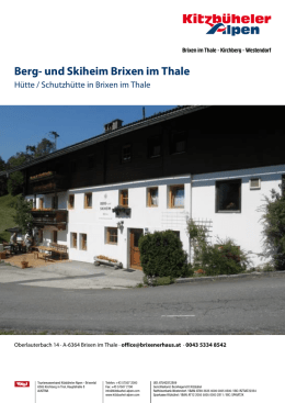 Berg- und Skiheim Brixen im Thale in Brixen im Thale
