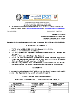 Compensi FIS 21/09/2016 - Istituto Comprensivo Don Milani