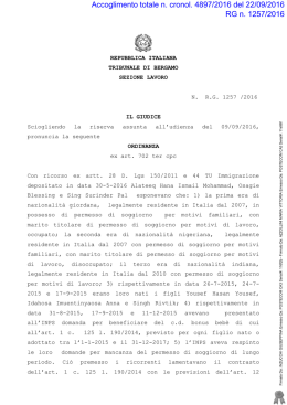 Tribunale di Bergamo, ordinanza del 22 settembre 2016, est