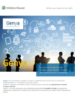 Scarica la brochure Genya