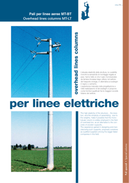Pali per linee aeree MT-BT Overhead lines columns MT-LT