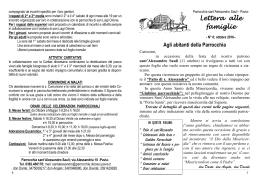 lettere alle famiglie - Parrocchia di Sant` Alessandro Sauli