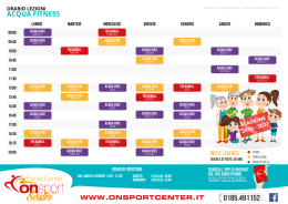 Planning Acqua - OnSport Center