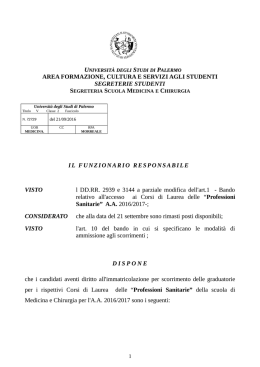 1 scorrimento - Universit&agrave; degli Studi di Palermo