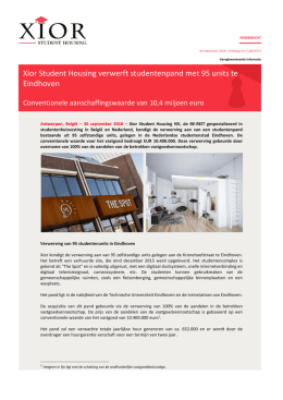 Xior Student Housing verwerft studentenpand met 95 units te