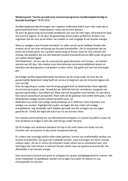 Maidenspeech “reactie op kadernota - Groningen