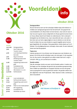 Oktober 2016 - Basisschool Voordeldonk