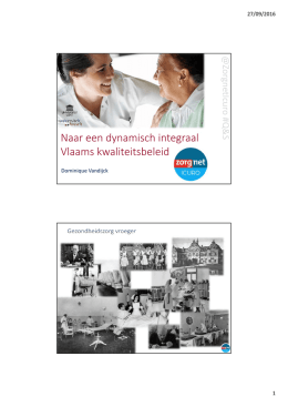 Lezing Dominique Vandijck - Zorgnet