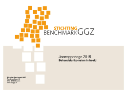 Jaarrapportage 2015 - Stichting Benchmark GGZ