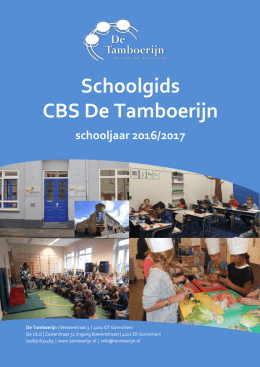 Schoolgids CBS De Tamboerijn