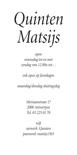 menu - Quinten Matsijs