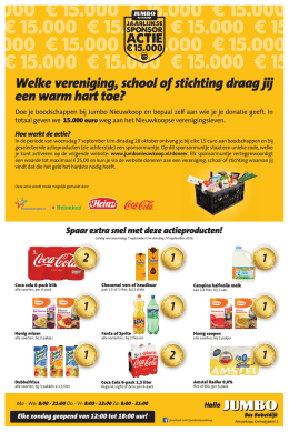 Flyer Jumbo sponsoractie