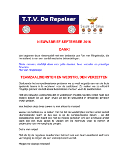 September 2016 - TTV De Repelaer