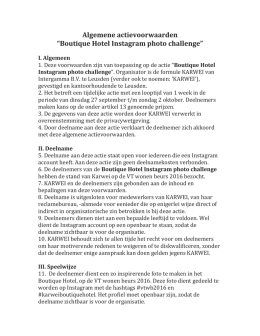 algemene voorwaarden van de Instagram photo challenge