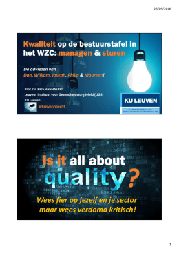 Lezing Kris Vanhaecht - Zorgnet