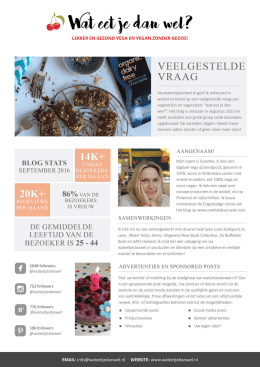 Media kit - Wat eet je dan wel?
