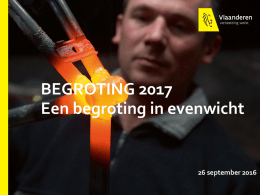 Presentatie Vlaamse begroting 2017