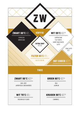 Bekijk menu - ZwartWit Koffie