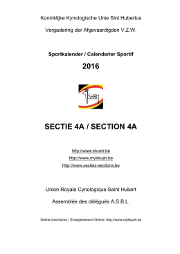 2016 SECTIE 4A / SECTION 4A