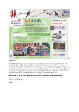 Nieuwsbrief 26-09-2016 - D05 De Voliere Dordrecht