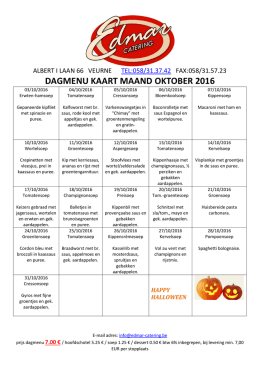 Menu Oktober