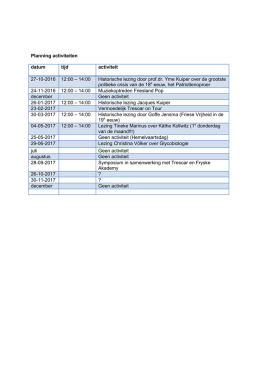 Planning activiteiten datum tijd activiteit 27-10
