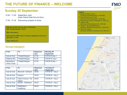 the future of finance – welcome - FMO`s Future of Finance conference
