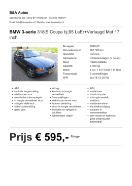 Prijs &euro; 595,