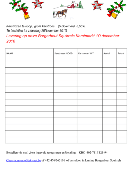 Levering op onze Borgerhout Squirrels Kerstmarkt 10 december 2016