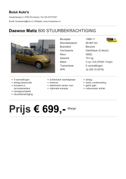 Prijs &euro; 699,