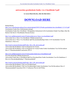 antwoorden geschiedenis feniks vwo 4 hoofdstuk 5 pdf