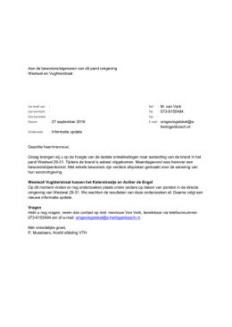 Brief omwonenden Westwal/Vughterstraat - s