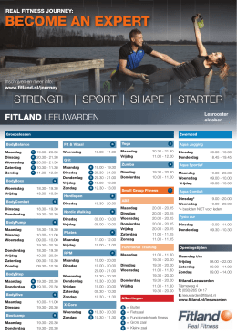 Lesrooster Fitland Leeuwarden