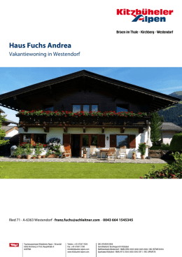 Haus Fuchs Andrea in Westendorf