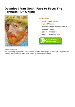 Van Gogh, Face to Face: The Portraits PDF Online