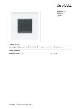 Montageplaat OSM 0001 Pagina 1