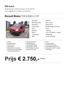 Prijs &euro; 2.750,