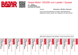Vespa Motor 125/200 ccm Leader / Quasar