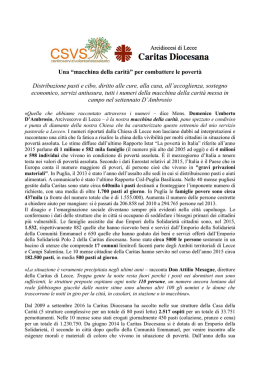 LECCE Contrasto della poverta