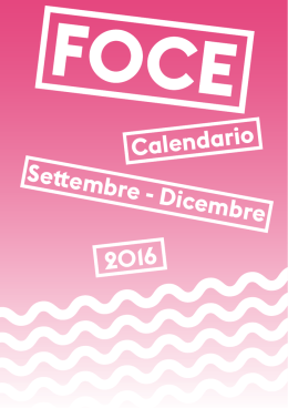 Libretto Foce - Settembre-Dicembre 2016