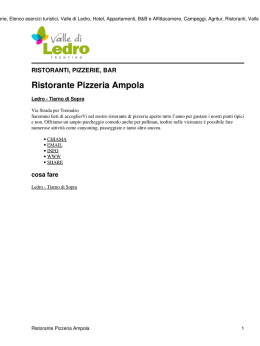 Ristorante Pizzeria Ampola, Ristoranti, agritur e