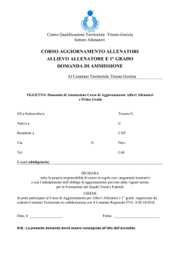 Modulo iscrizione Gaspari - FIPAV Comitato Provinciale di Gorizia