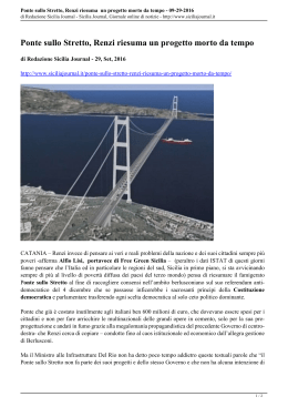 Ponte sullo Stretto, Renzi riesuma un progetto morto