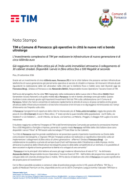 Nota Stampa - Telecom Italia
